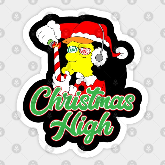 Xmas High Sticker by Teesbyhugo